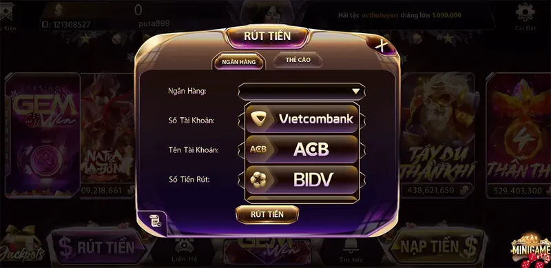 Bằng 3 bước đơn giản, bạn có thể nhận ngay số tiền thưởng vào ví sau khi thắng game