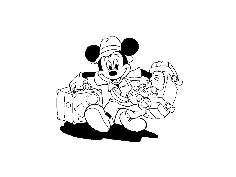 Bộ tranh tô màu chuột Mickey miễn phí cho bé