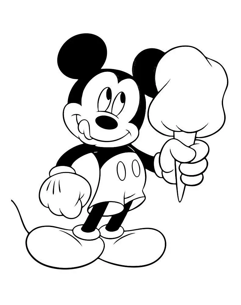 Tranh tô màu chuột Mickey tạo cảm hứng cho bé yêu nhân vật hoạt hình