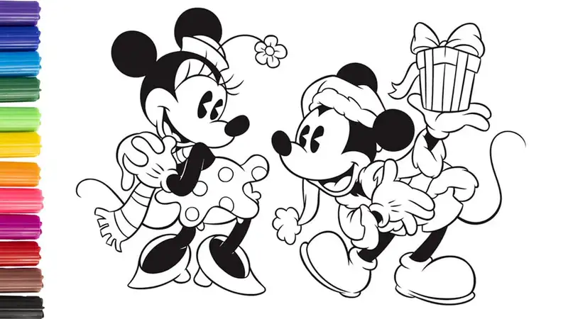 Tô màu chuột Mickey với các chi tiết thú vị