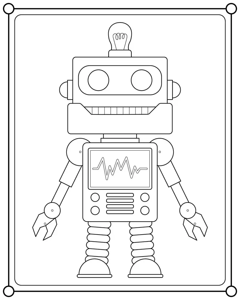 Tranh tô màu robot thông minh phát triển trí thông minh nhân tạo