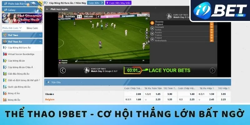 Thể thao I9bet - Cơ hội thắng lớn bất ngờ 